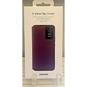 Samsung Galaxy S22+ S-View Flip Cover Protective Phone Case in Burgundy